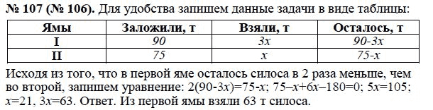 Ответ к задаче № 107 (106) - Ю.Н. Макарычев, гдз по алгебре 8 класс